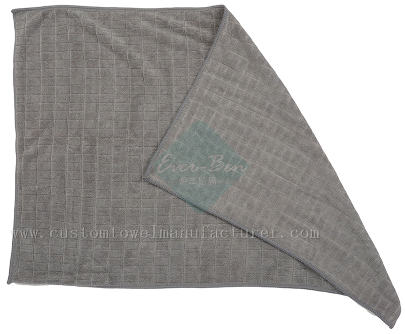 China Bulk microfiber turbie twist Towel Supplier|Custom Label Grey Structure Microfiber Fast Dry Har Salon Towel Supplier for Holland Netherlands Brazil